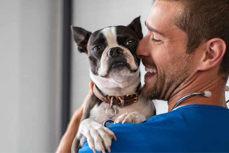 Mn loving his dog